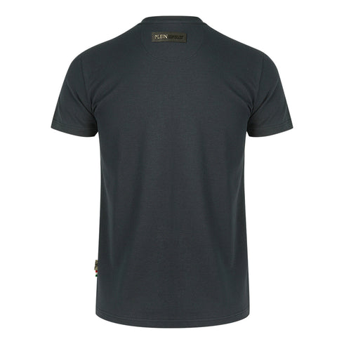 Plein Sport Large Stencil Tiger Logo Navy T Shirt